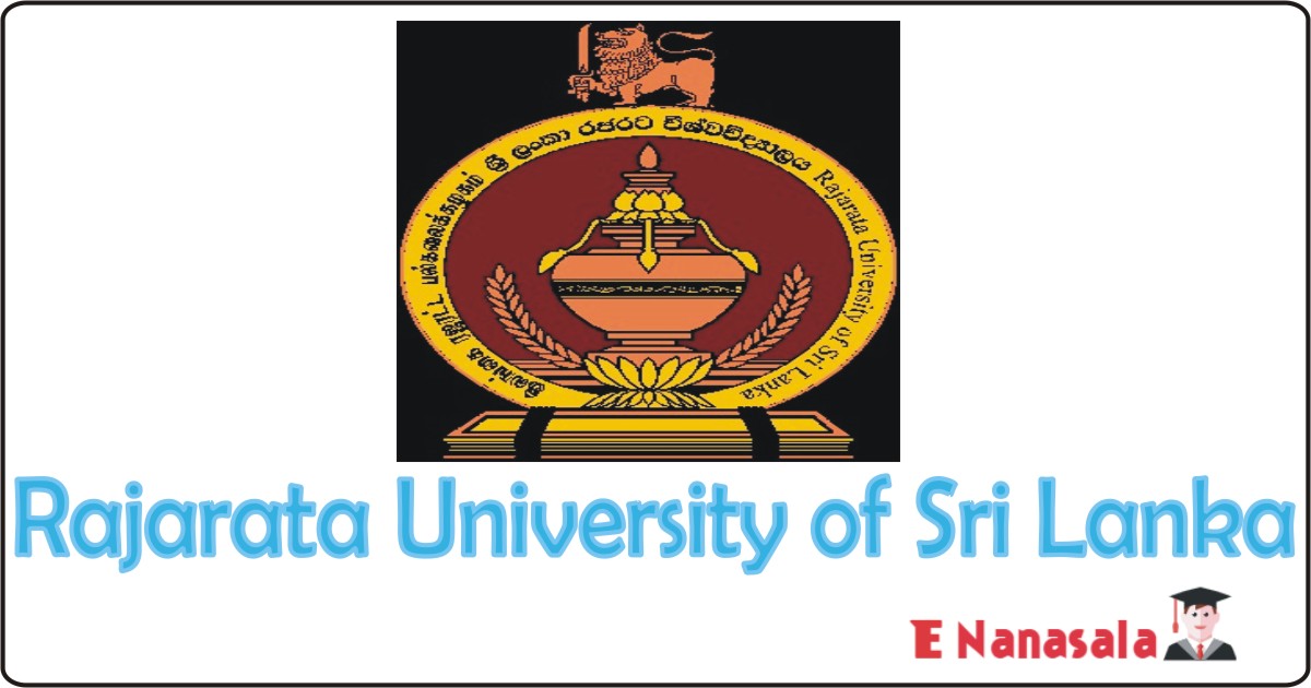Rajarata University of Sri Lanka Job Vacancies 2020 Rajarata University of Sri Lanka Job Vacan, Professor , Senior Lecturer, Lecturer