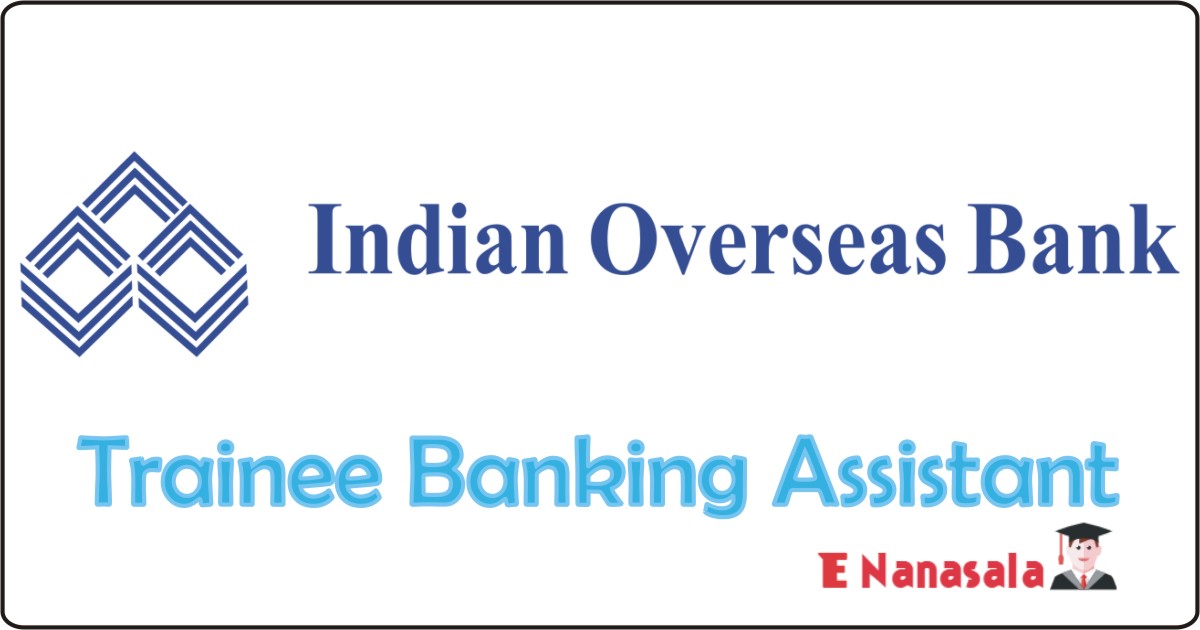Bank Job Vacancies in Indian Overseas Bank, Job Vacancies in Indian Overseas Bank Trainee Banking Assistant Vacancies, Job vacancies in Srilanka, Bank Job