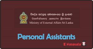 Government Job Vacancies in Ministry of Foreign Affairs, Ministry of Foreign Affairs Job Vacancies, Personal Assistants Government Job Vacancies