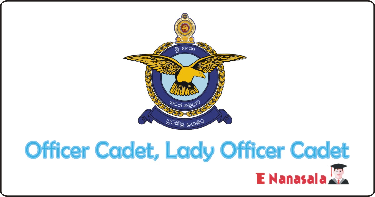 Sri Lanka Air Force Job Vacancies 2020, 2019 Sri Lanka Air Force Vacan, Sri Lanka Air Force Officer Cadet, Lady Officer Cadet
