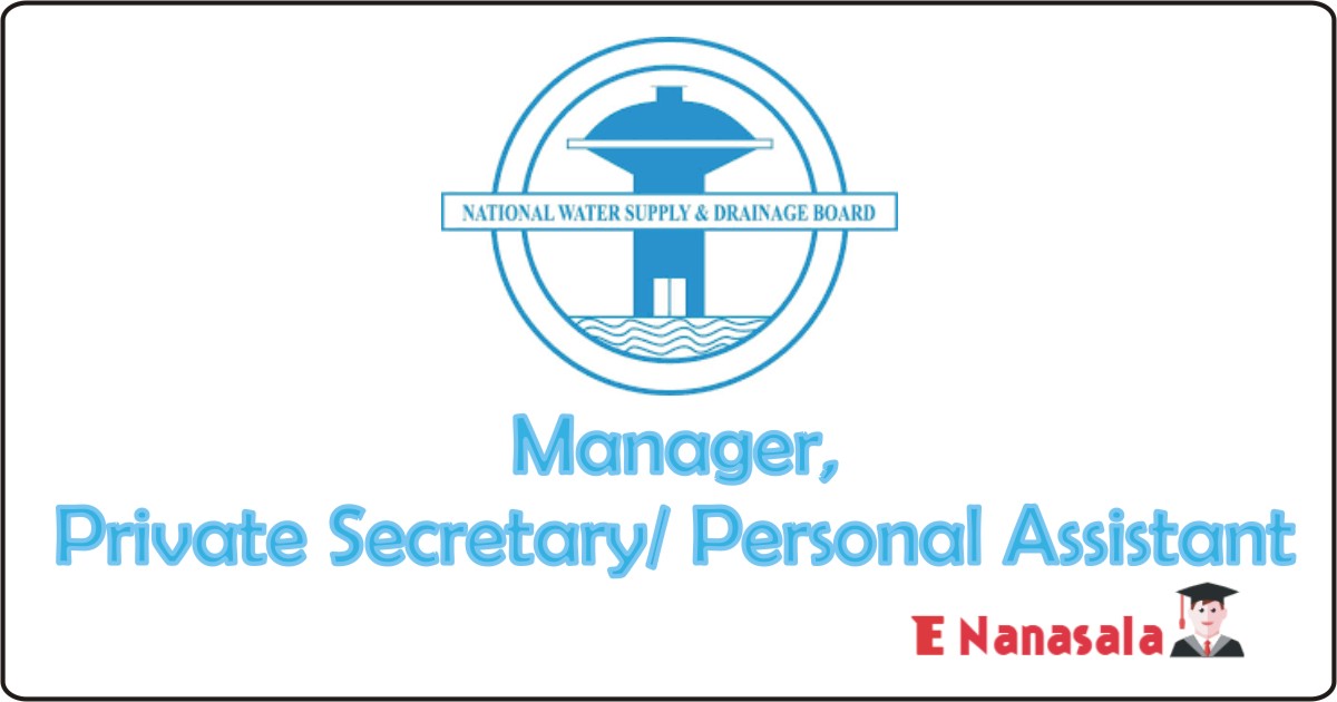 National Water Supply & Drainage Board Job 2020, 2019 Water Supply & Drainage Board Vacan, Water Supply & Drainage Board Private Secretary Job Vacancies