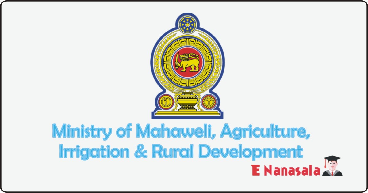 Government Job Vacancies in Ministry of Mahaweli, Agriculture, Irrigation & Rural Development Job Vacancies, Ministry of Mahaweli, Agriculture jobs