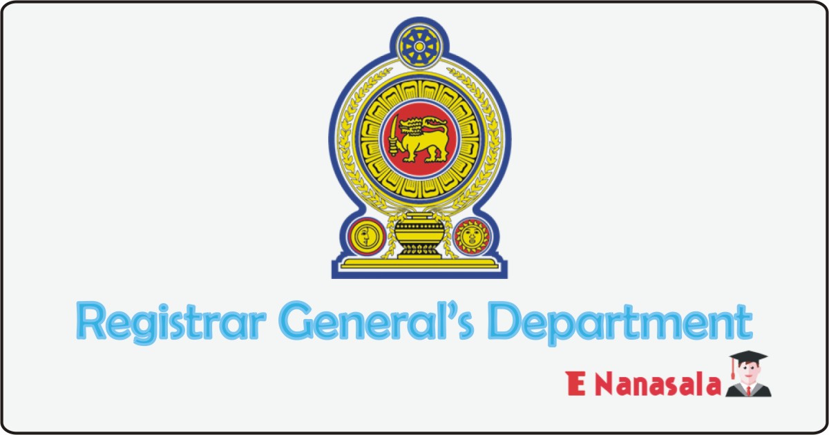 Government Job Vacancies Jobs in Registrar General’s Department, Registrar General’s Department Job Vacancies