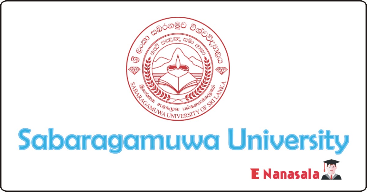 Sabaragamuwa University of Sri Lanka Job Vacancies 2020, 2021 Sabaragamuwa University of Sri Lanka Job Vacan, Sabaragamuwa University of Sri Lanka Job