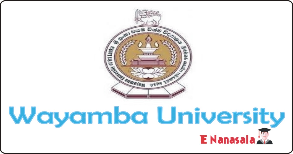 Job Vacancies in Wayamba University, Job Vacancies in Wayamba University Lecturer, Senior Lecturer New Job in Sri Lanka