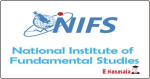Government Job Vacancies in National Institute of Fundamental Studies, National Institute of Fundamental Studies Internal Audit Officer
