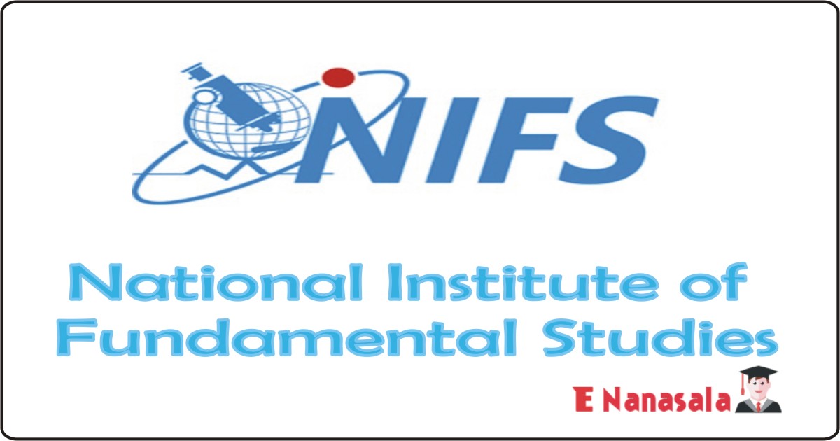 Government Job Vacancies in National Institute of Fundamental Studies, National Institute of Fundamental Studies Internal Audit Officer